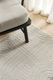 Gri Yumuşak Dokulu Uzun Ömürlü Lateks Kaymaz Taban Salon Oturma Odası Mutfak Koridor Halı Rivon RN07