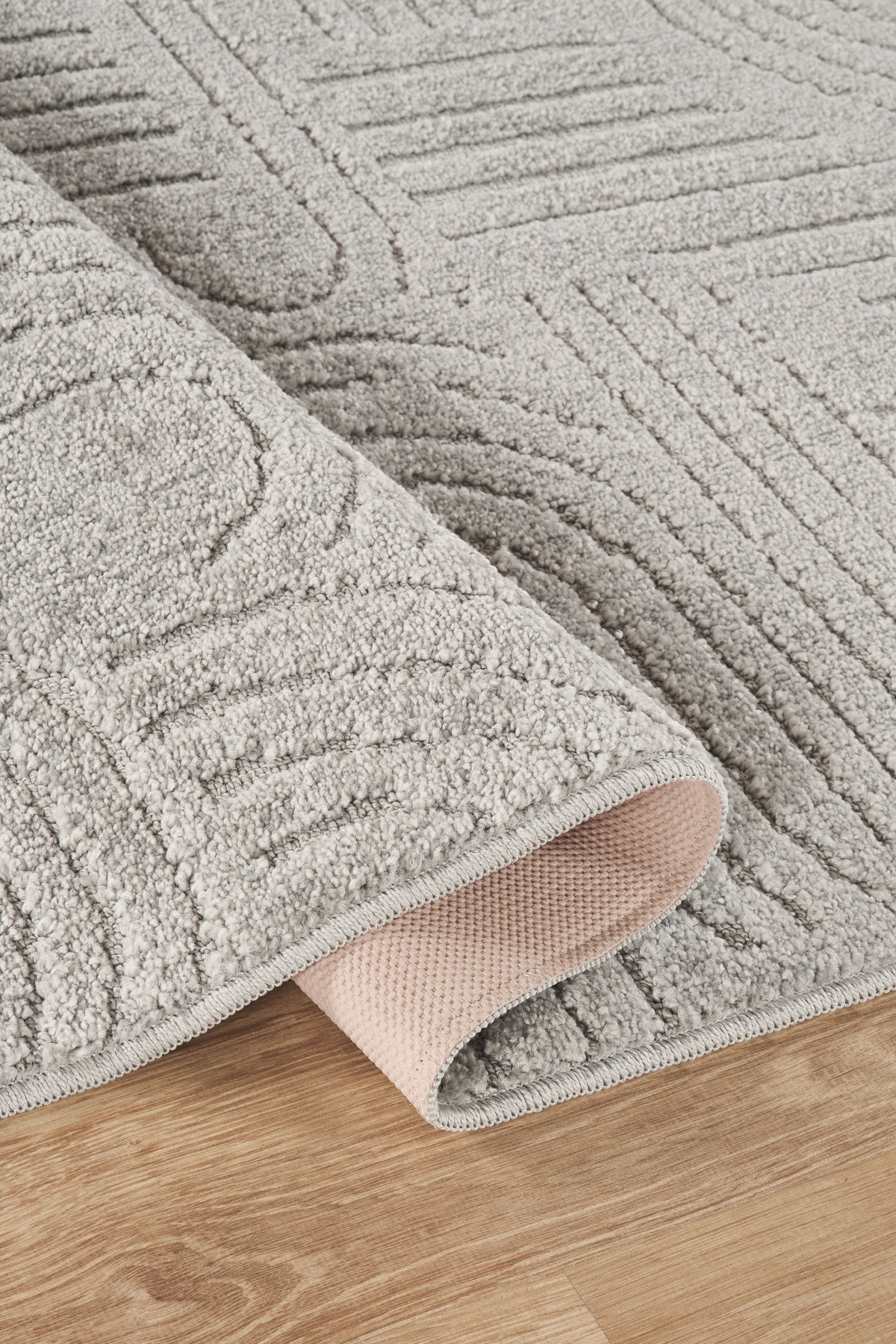 Gri Yumuşak Dokulu Uzun Ömürlü Lateks Kaymaz Taban Salon Oturma Odası Mutfak Koridor Halı Rivon RN07