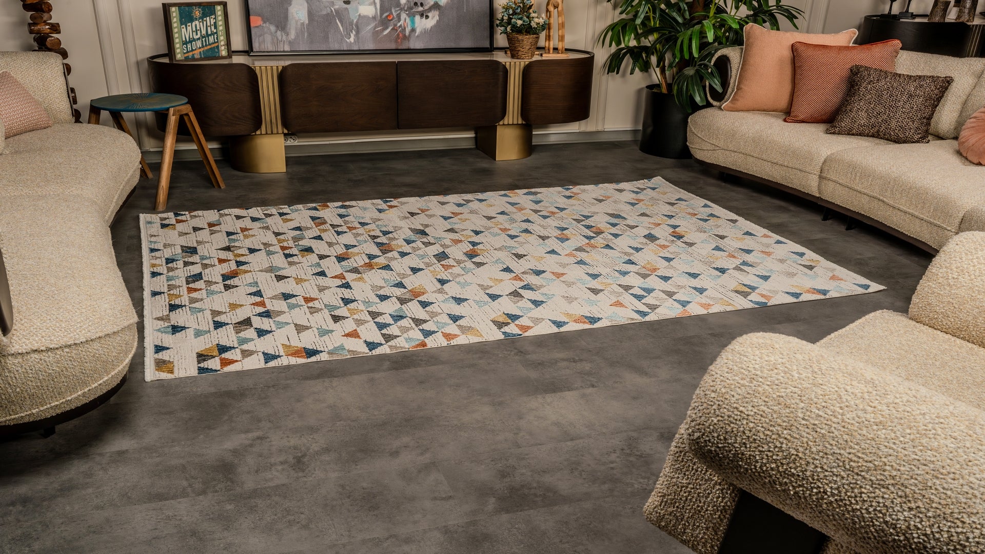 Hola HL003 Çok Renkli Hav Toz Vermez Salon Mutfak Koridor Oturma Odası Yolluk Halı Makine Halısı