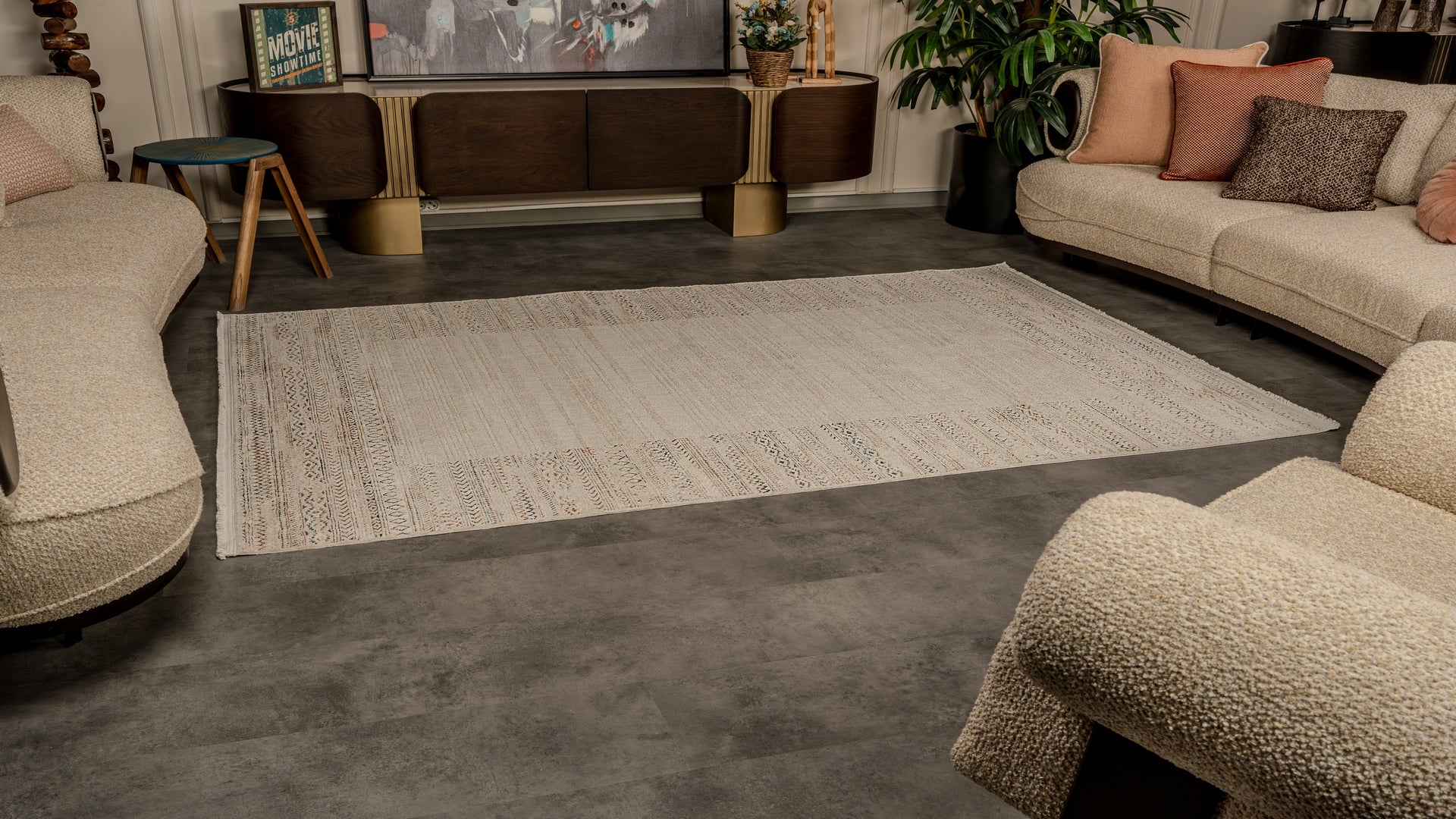 Hola HL007 Çok Renkli Hav Toz Vermez Salon Mutfak Koridor Oturma Odası Yolluk Halı Makine Halısı