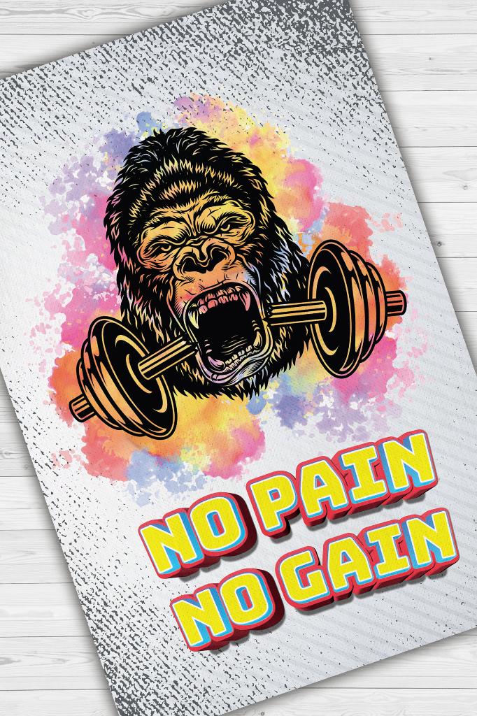 Homshtag Acı Yoksa Kazanç Yok Çok Renkli Halı Sporcular ve Spor Halısı Spor Severler İçin Halı