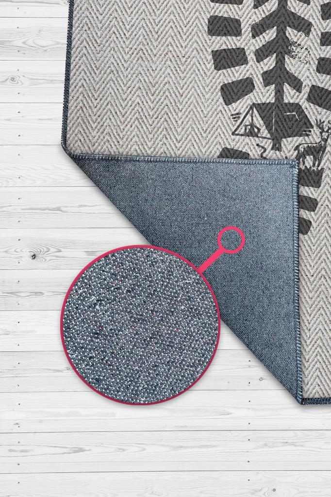 Homshtag Adım,Minimalist Seyahat Hası,Çadır Halısı,Kamp Halısı,Seyahat Temalı Halı,Pamuklu Dokuma Tabanlı Yıkanabilir Halı
