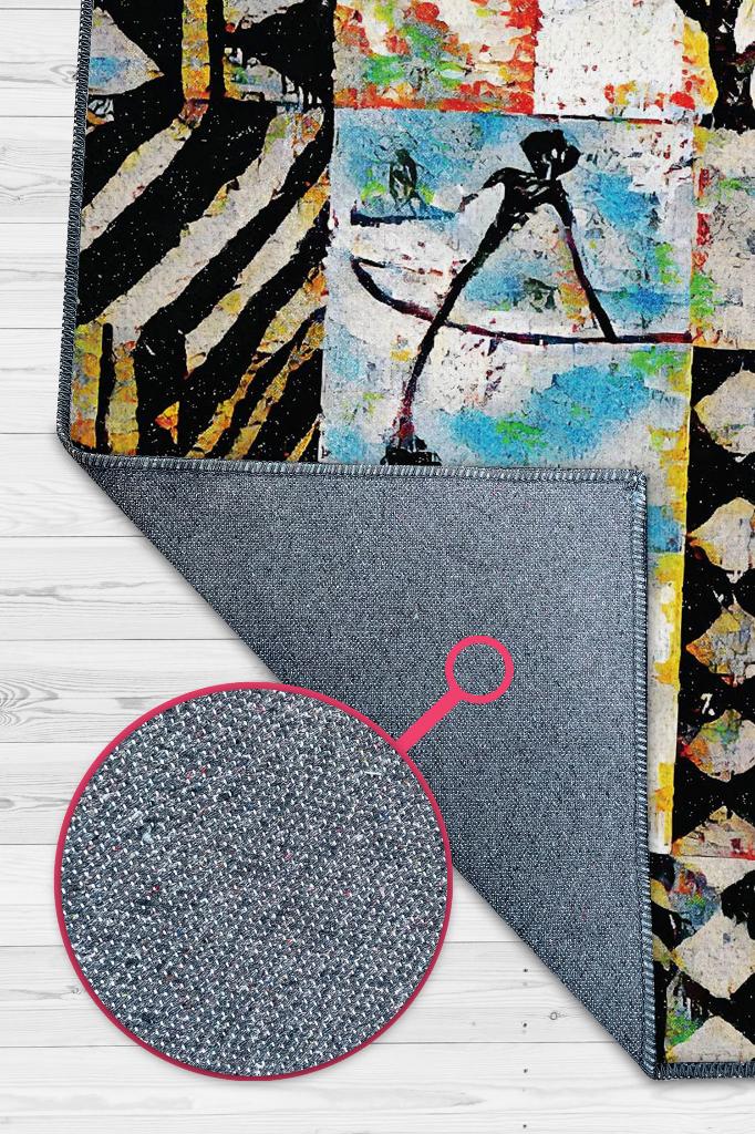 Homshtag Afro Deco Geometrik Salon Halısı Etnik Desenli Halı Çok Renkli Oturma Odası Halısı
