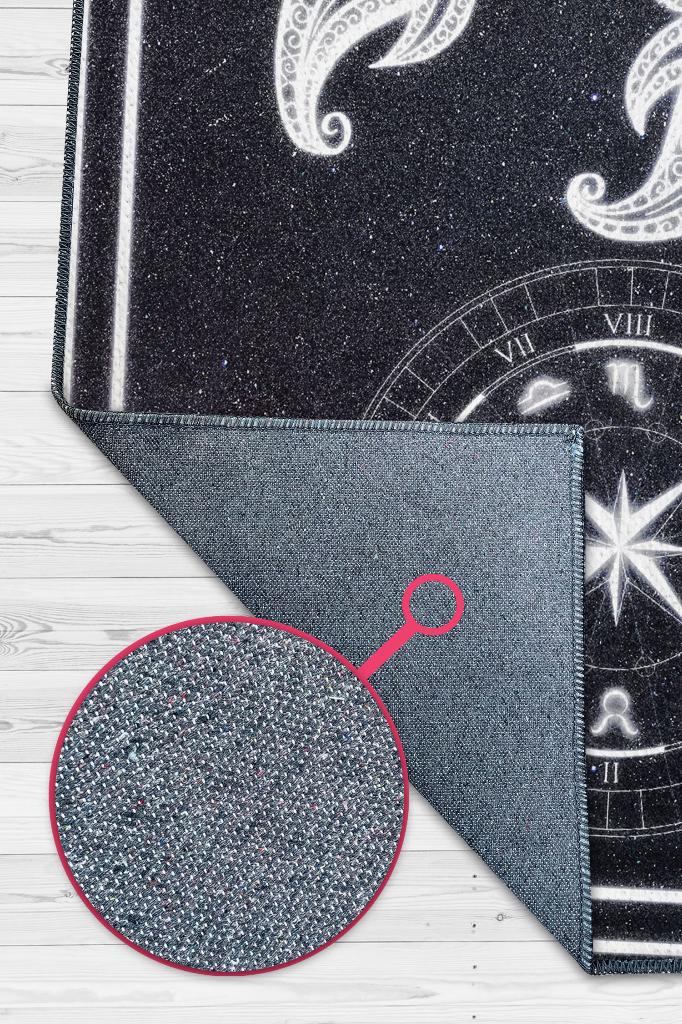 Homshtag Akrep Burcu Astroloji Temalı Halı Burç Halısı Akrep Burcuna Hediyelik Halı Siyah Renk Halı