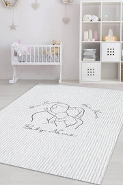 Homshtag Anne Baba Bebek Kişiye Özel Kişiselleştirilebilir Dokuma Tabanlı Yıkanabilir Ev Halısı