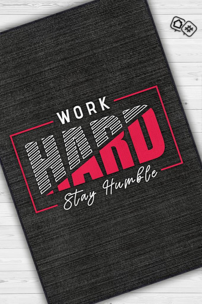 Homshtag Antrasit Kırmızı Ofis Halısı Dokuma Tabanlı Koyu Renkli Halı Dekoratif Home Office Halısı