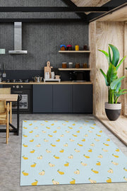 Homshtag Armut Desenli Sarı Halı Minimal Salon Halısı Renkli Mutfak Halısı Tarz Oturma Odası Halı