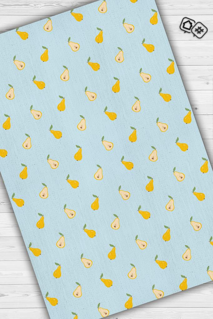 Homshtag Armut Desenli Sarı Halı Minimal Salon Halısı Renkli Mutfak Halısı Tarz Oturma Odası Halı