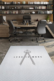 Homshtag Az Çoktur Gri Renk Mimar Tasarımlı Halı Mimar Ofisine Halı Açık Renk Hediyelik Mimar Halısı