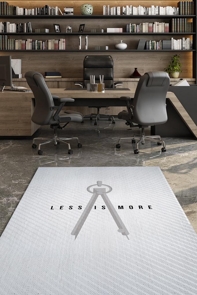 Homshtag Az Çoktur Gri Renk Mimar Tasarımlı Halı Mimar Ofisine Halı Açık Renk Hediyelik Mimar Halısı