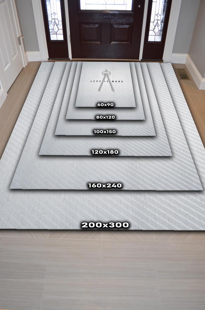 Homshtag Az Çoktur Gri Renk Mimar Tasarımlı Halı Mimar Ofisine Halı Açık Renk Hediyelik Mimar Halısı