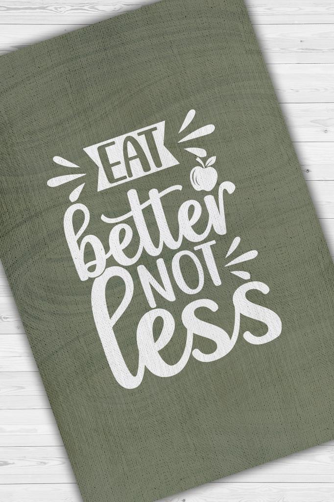 Homshtag Az Yeme İyi Ye Yeşil Renkli Mutfak Halı Yazılı Dekoratif Modern Mutfak Halısı Dokuma Halı