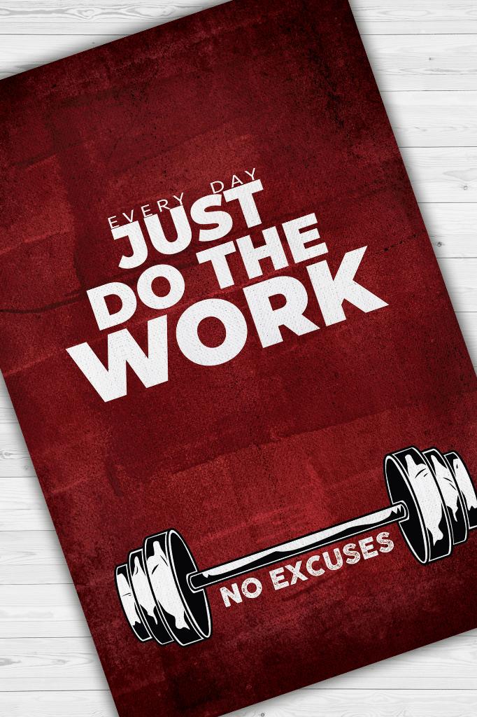 Homshtag Bahane Yok Kırmızı Renkli Halı Spor Sever Halısı Spor Severler Tasarım Hediyelik Halı