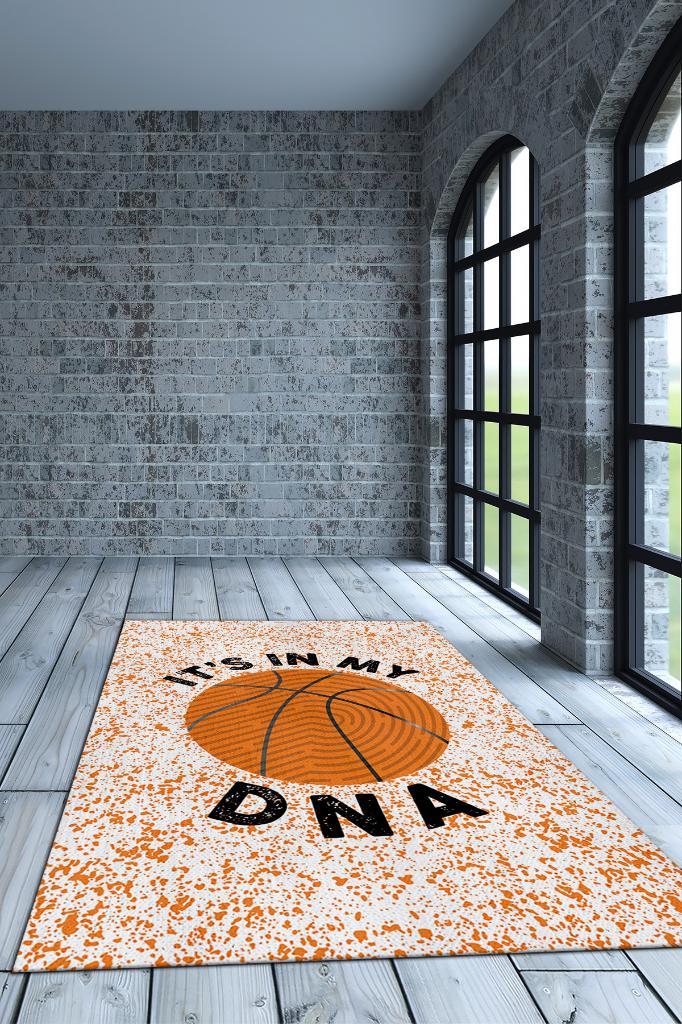 Homshtag Basketball is in My Genes Colorful Carpet Basketball Lover Carpet Carpet for Sports Lovers