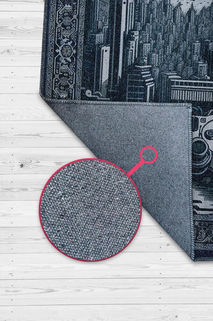 Homshtag Benzersiz Gamer Halı,Lacivert Oyuncu Odası Halısı,Modern Vintage Oyun Konsolu Oyuncu Halısı