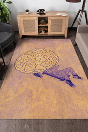 Homshtag Beynine Bakım Yap Pamuklu Dokuma Tabanlı Yıkanabilir Kaymaz Dekoratif Halı