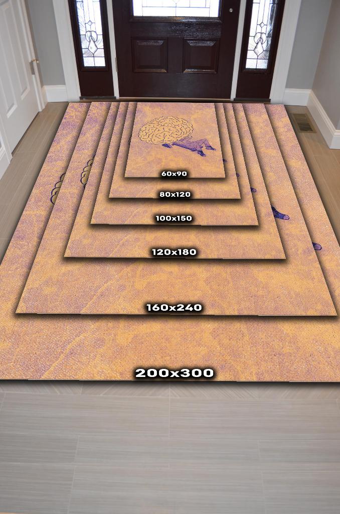 Homshtag Beynine Bakım Yap Pamuklu Dokuma Tabanlı Yıkanabilir Kaymaz Dekoratif Halı