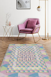 Homshtag Burada İyi Hisset Çok Renkli Salon Halısı Geometrik Oturma Odası Halısı Modern Mutfak Halı
