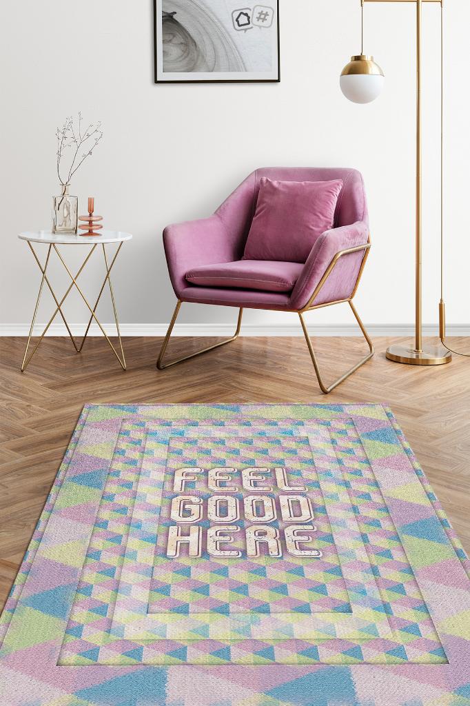 Homshtag Burada İyi Hisset Çok Renkli Salon Halısı Geometrik Oturma Odası Halısı Modern Mutfak Halı