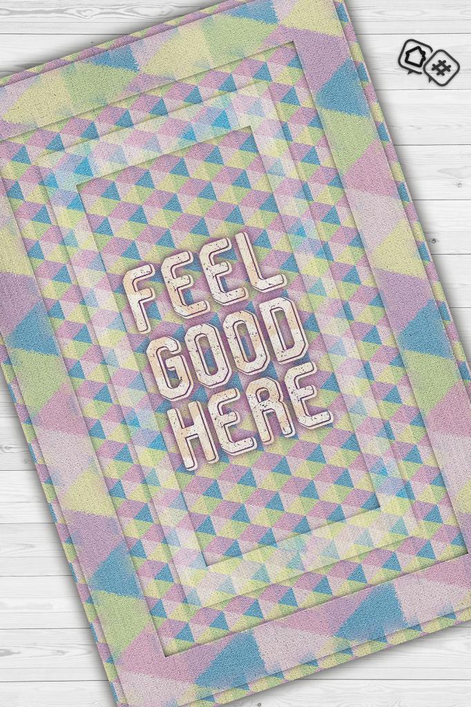 Homshtag Burada İyi Hisset Çok Renkli Salon Halısı Geometrik Oturma Odası Halısı Modern Mutfak Halı