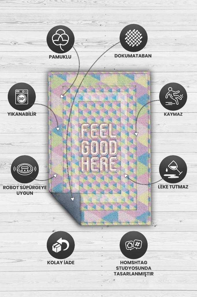 Homshtag Burada İyi Hisset Çok Renkli Salon Halısı Geometrik Oturma Odası Halısı Modern Mutfak Halı