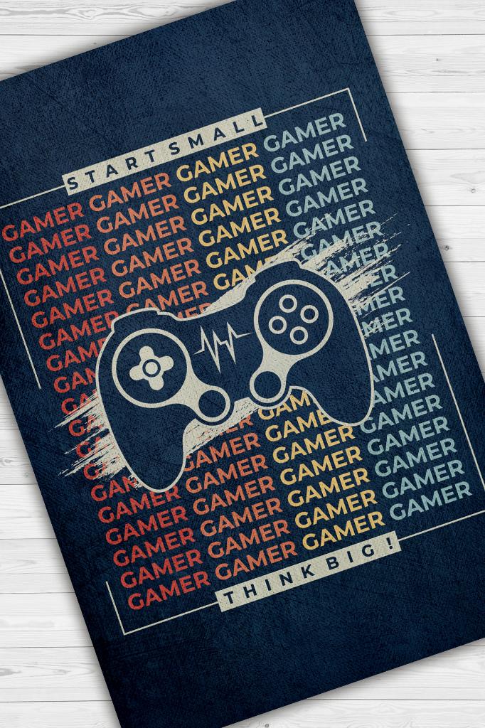Homshtag Büyük Düşün Çok Renkli Oyuncu Halısı Gamerlara Özel Tasarım Halılar Hediyelik Oyuncu Halısı