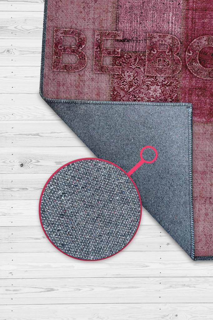 Homshtag Cesur Ol Kırmızı Renkli Halı Geometrik Oturma Odası Halısı Modern Kare Desenli Salon Halısı