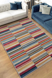 Homshtag Çizili Çok Renkli Halı Mutfak Halısı Çizgili Oturma Odası Halısı Retro Tarzı Salon Halısı
