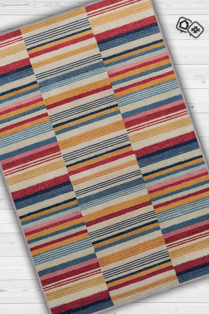 Homshtag Çizili Çok Renkli Halı Mutfak Halısı Çizgili Oturma Odası Halısı Retro Tarzı Salon Halısı