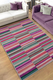 Homshtag Çizili Çok Renkli Halı Mutfak Halısı Çizgili Oturma Odası Halısı Retro Tarzı Salon Halısı