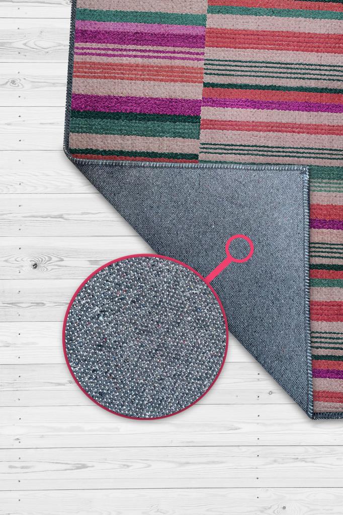 Homshtag Çizili Çok Renkli Halı Mutfak Halısı Çizgili Oturma Odası Halısı Retro Tarzı Salon Halısı