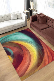 Homshtag Çömlek Çok Renkli Mutfak Halısı Soyut Salon Halısı Geometrik Desenli Halı