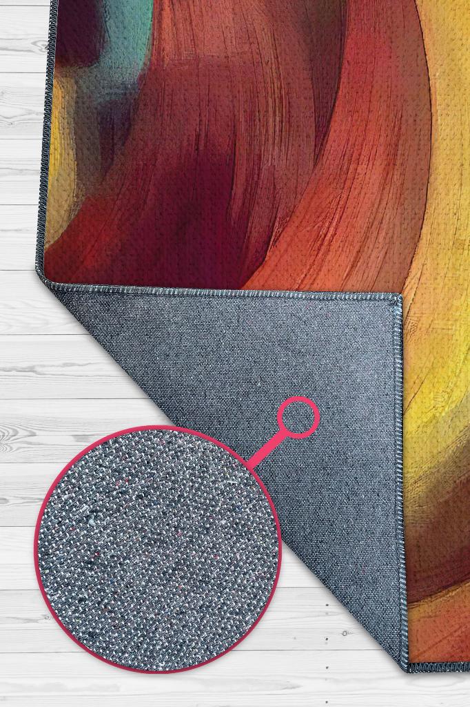 Homshtag Çömlek Çok Renkli Mutfak Halısı Soyut Salon Halısı Geometrik Desenli Halı