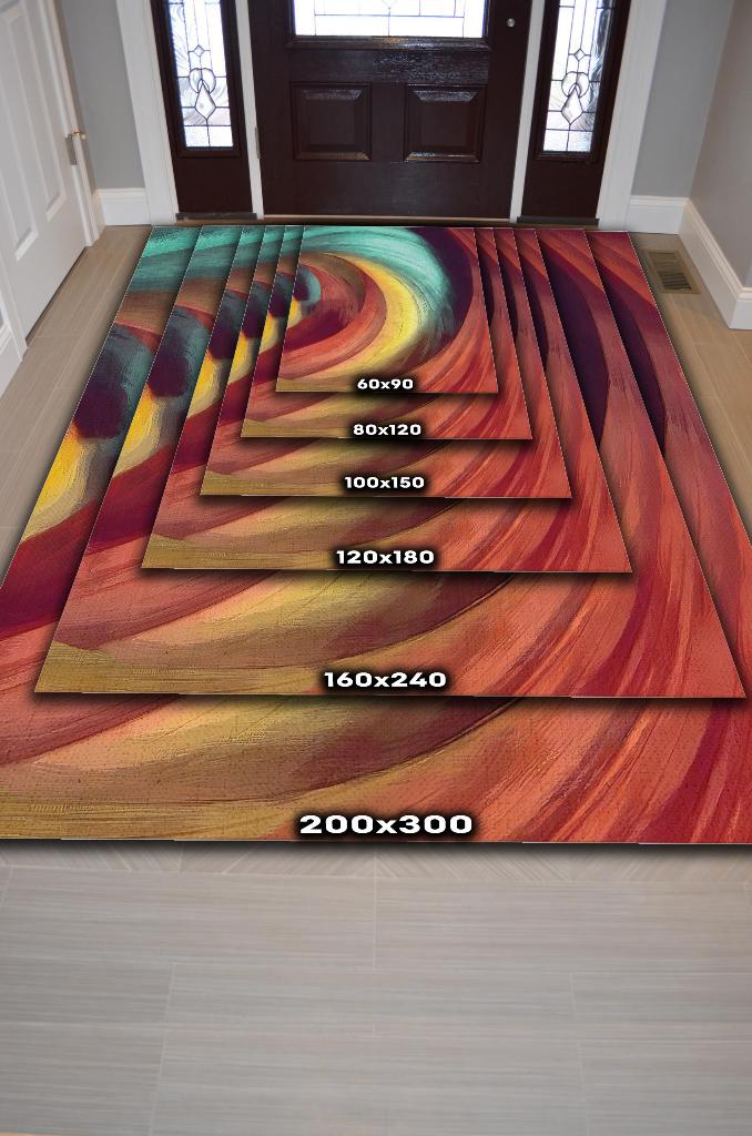 Homshtag Çömlek Çok Renkli Mutfak Halısı Soyut Salon Halısı Geometrik Desenli Halı