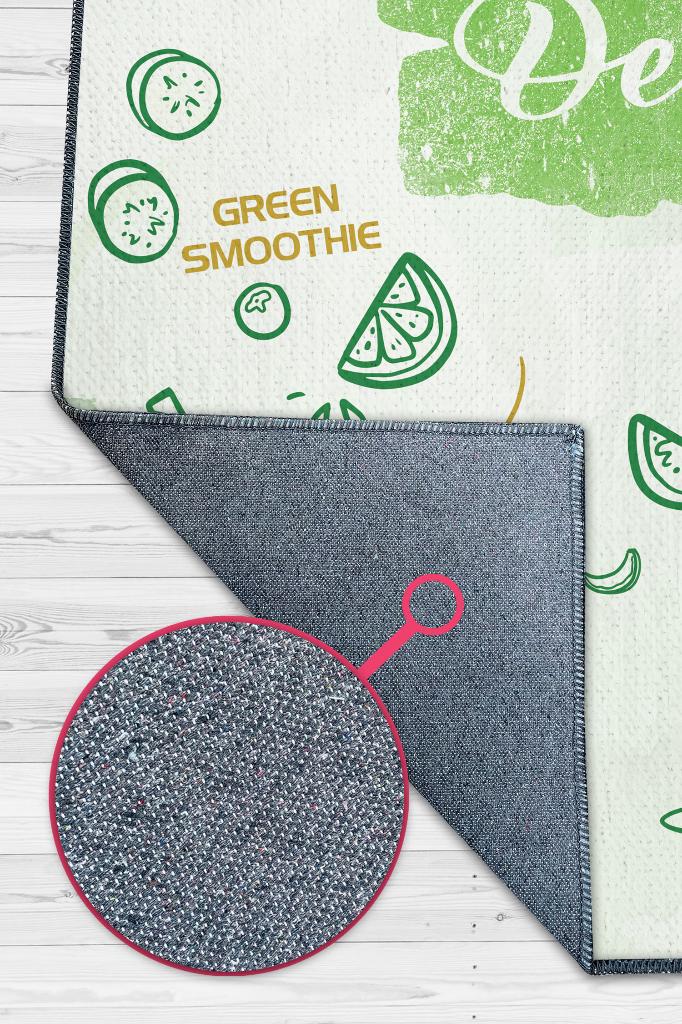 Homshtag Detox Yeşil Renk Diyetisyen Halı Minimal Diyetisyen Ofisine Diyetisyen Temalı Hediye Halı