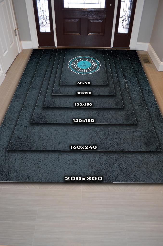 Homshtag Dün Bugün Yarın Koyu Renkli Halı ÖZel Tasarım Yıkanabilir Meditasyon Halısı Hediyelik Halı