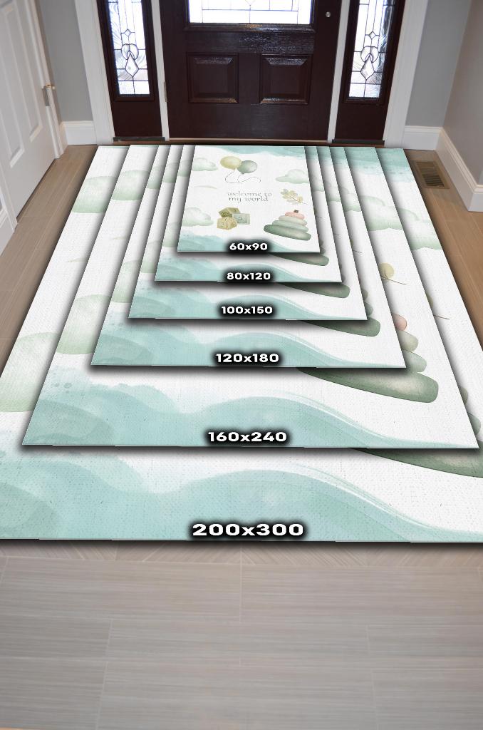Homshtag Dünyama Hoşgeldin Pastel Renkli Çocuk Odası Halısı Dokuma Minimal Çocuk Halısı Temalı Halı