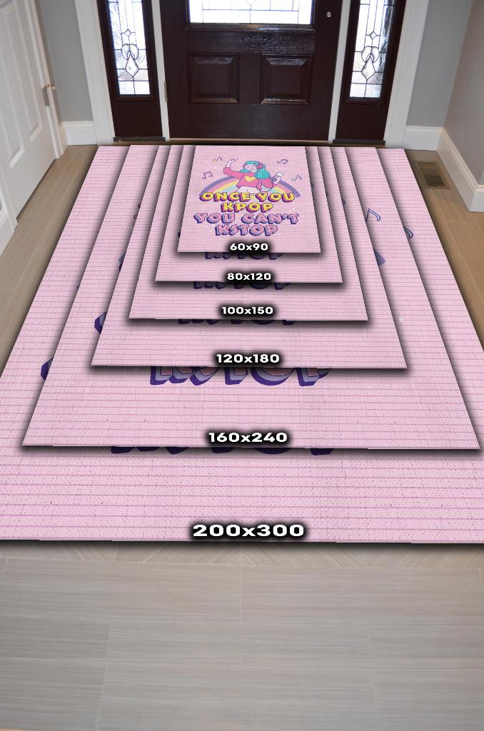 Homshtag Duramazsın Pembe Renkli Halı Kpop Sever Genç Odası Halısı Modern Hediyelik Figürlü Halı