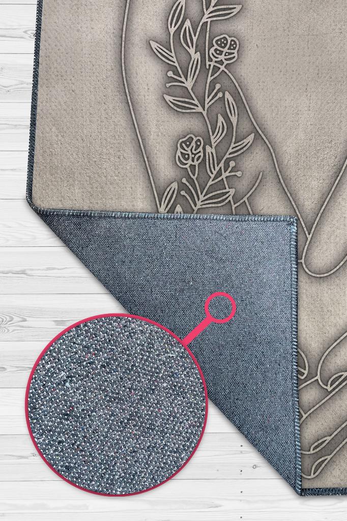 Homshtag Elele Kişiye Özel Kişiselleştirilebilir Sevgi Halısı Bej Renk Hediyelik Sevgiliye Özel Halı