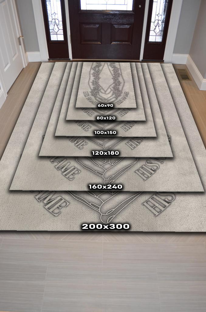Homshtag Elele Kişiye Özel Kişiselleştirilebilir Sevgi Halısı Bej Renk Hediyelik Sevgiliye Özel Halı