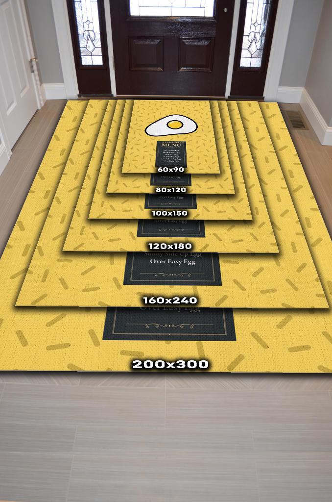 Homshtag En Geniş Menü Sarı Renkli Mutfak Halısı Yumurta Mutfak Temalı Minimal Tasarım Mutfak Halısı