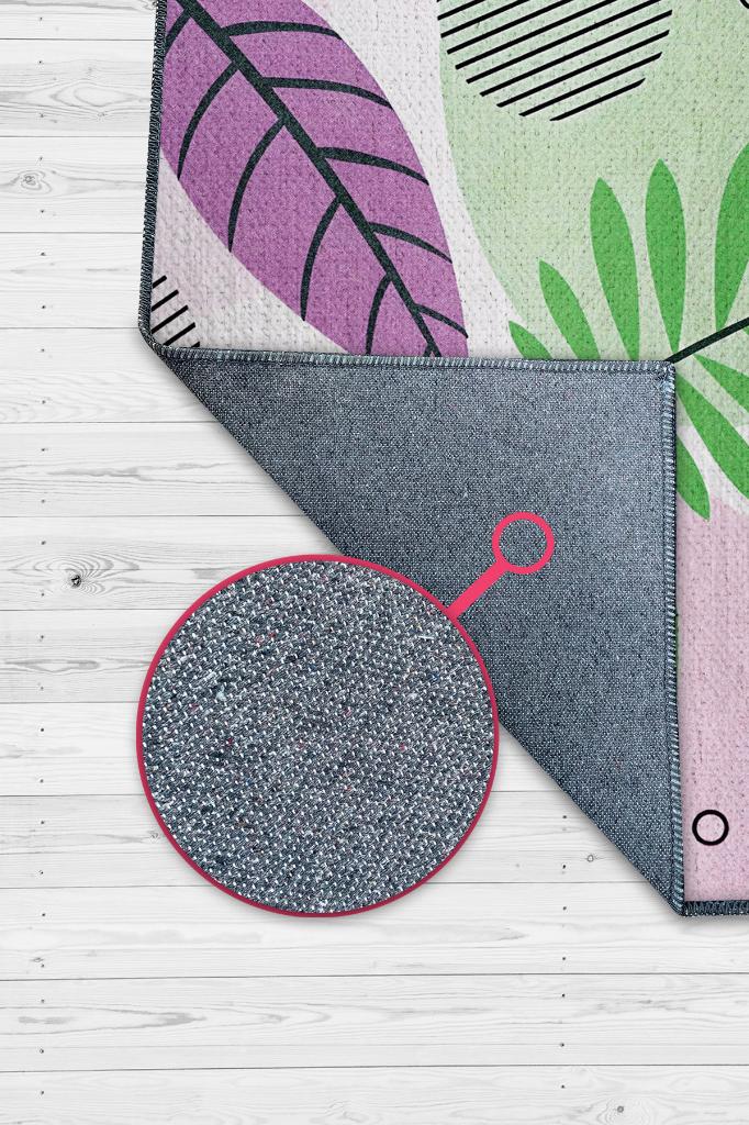 Homshtag Etnik Desenli Yaz Halısı,Çiçekli Halı, Renkli Balkon,Yıkanabilir Dış Mekan Halısı