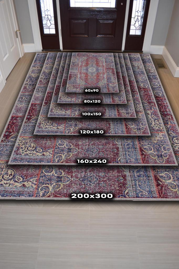 Homshtag Farklı Olmakta Etnik Desenli Halı Geometrik Salon Halısı Çok Renkli Oturma Odası Halısı