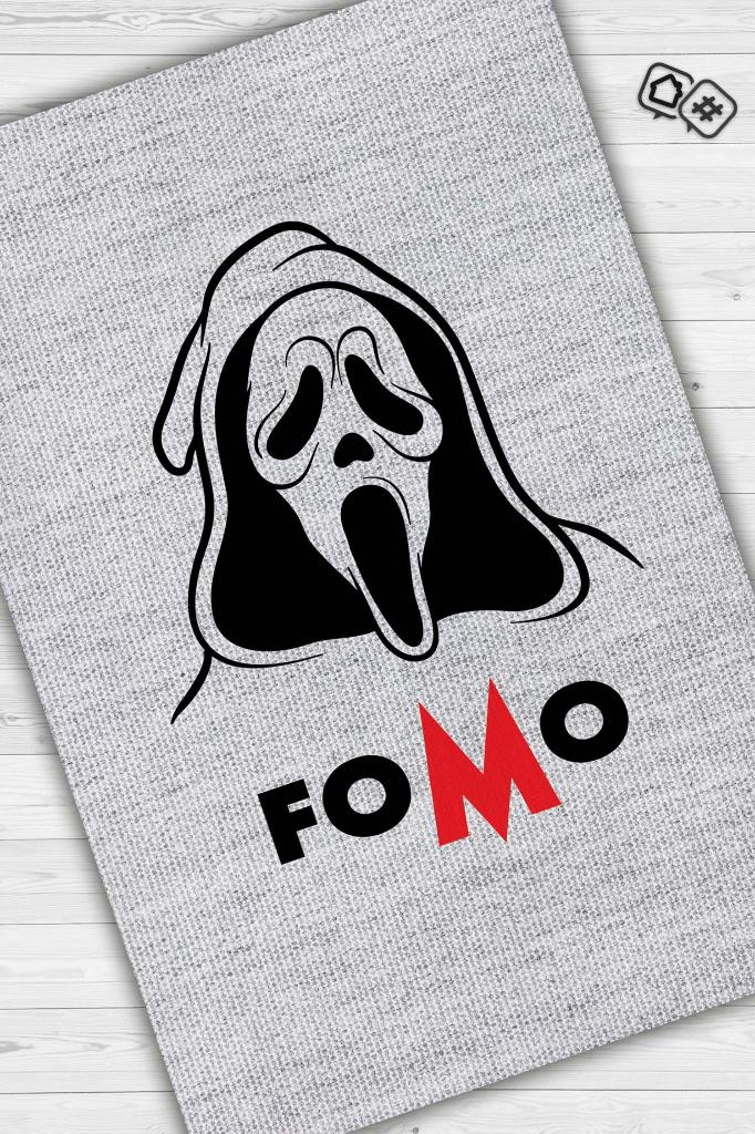 Homshtag Fomo White Colored Carpet Printed Rug Fun Rug Figured Living Room Rug Woven Base Rug