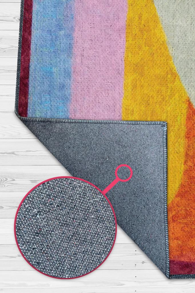 Homshtag Geometrik Kadın Çok Renkli Halı Minimal Salon Halı Tasarım Mutfak Halısı Soft Tasarım Halı