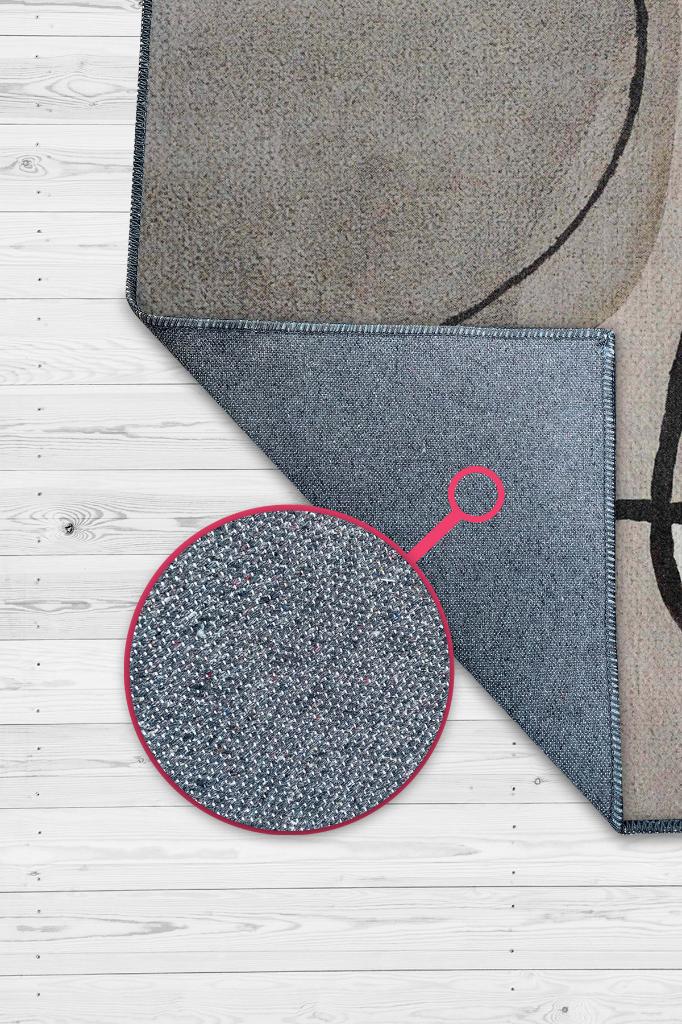 Homshtag Gülümse Kahverengi Bej Renkli Halı Geometrik Oturma Odası Halısı Minimal Salon Halı