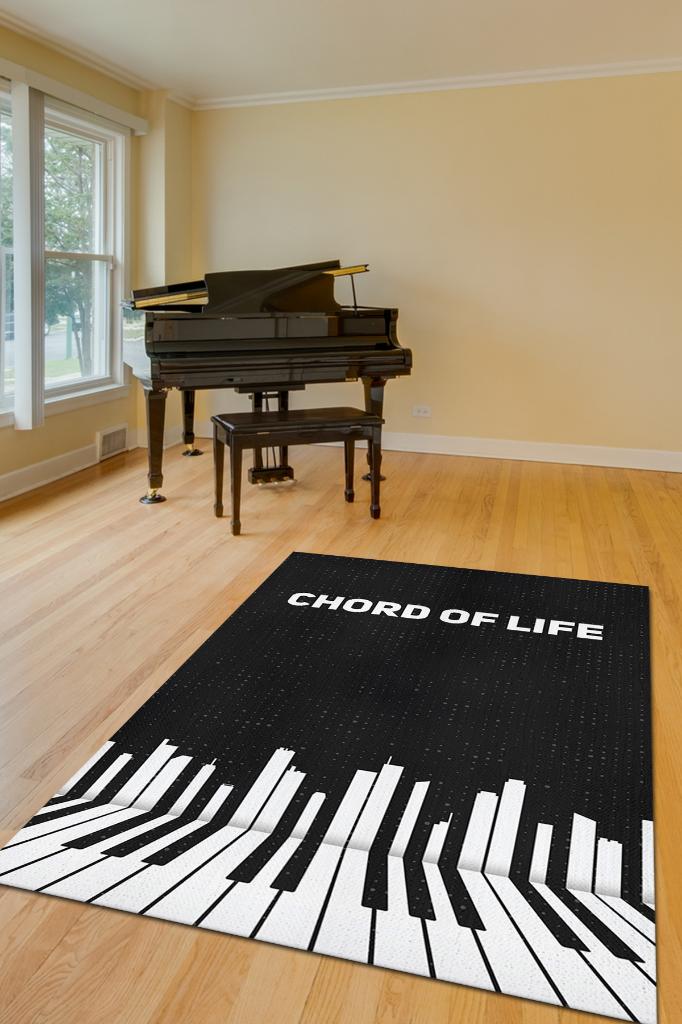 Homshtag Hayatın Akordu Siyah Müzik Sever Halısı Art Müzik Halısı Piyanist Halısı Müzisyene Hediye