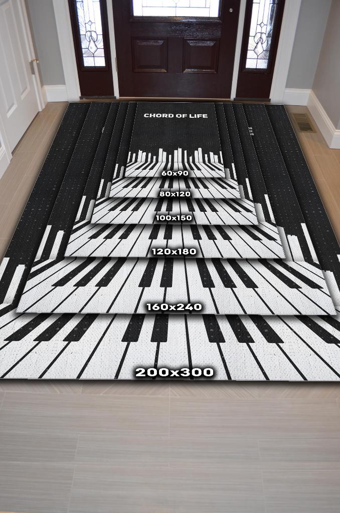 Homshtag Hayatın Akordu Siyah Müzik Sever Halısı Art Müzik Halısı Piyanist Halısı Müzisyene Hediye