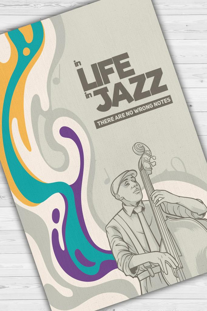 Homshtag Hayatta ve Cazda Yanlış Nota Yok  Çok Renkli Müzik Halısı Caz Sever Halı Müzisyene Hediye