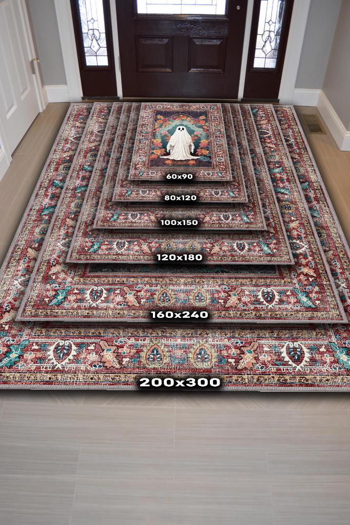 Homshtag Haylet Temalı Dijital Baskılı Halı Modern Halı Dokuma Tabanlı Çok Renkli Salon Halısı